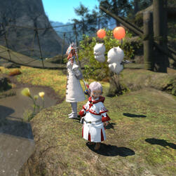 Nononpa and Raya-O-Senna keep watch near Camp Tranquil.